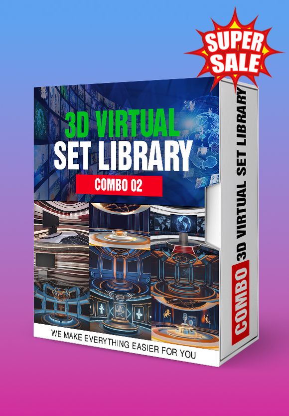 COMBO 02 - 3D Virtual Studio Set Library Design