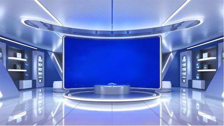 4K Virtual Studio TV Chat Set Design 06