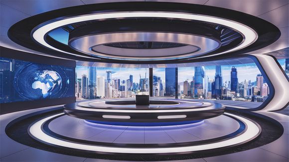 4K Virtual TV Studio Set Design 15