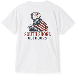 Patriotic Pup Frocket Tee - White