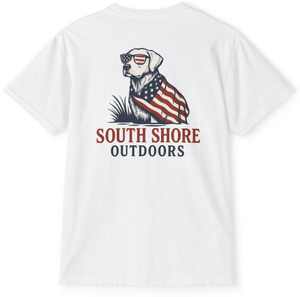 Patriotic Pup Frocket Tee - White