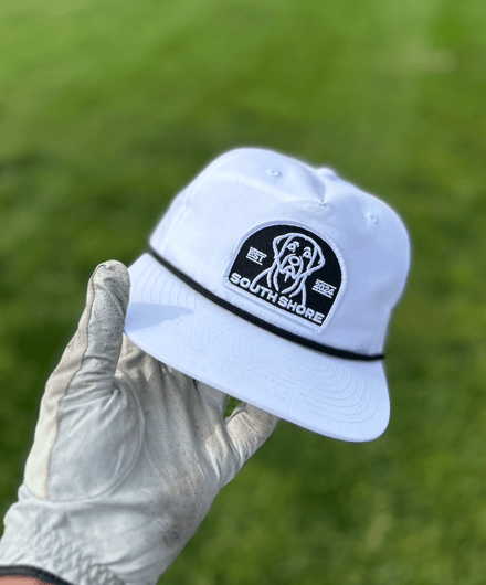 Retriever Hat | White with Black Rope