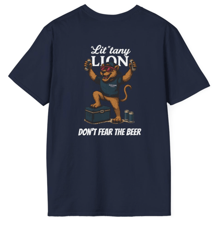 &quot;Lit&quot;tany Lion T-Shirt | Navy