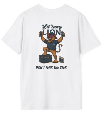 &quot;Lit&quot;tany Lion T-Shirt | White