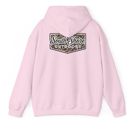 Duck Camo Patch Hoodie | Light Pink