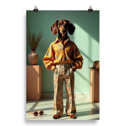 Rupert the Retro Dachshund: A Study in Style