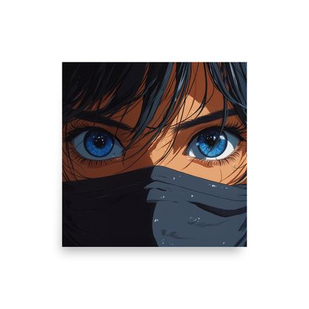 Sapphire Gaze: The Silent Watcher