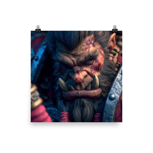 The Crimson Warlord: A Portrait of Battle-Hardened Fury