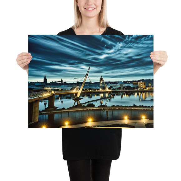 Derry Nocturne: Golden Reflections on the Foyle