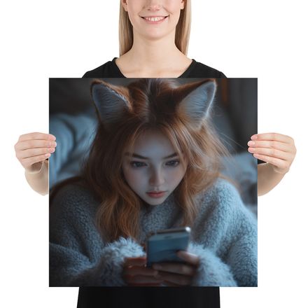 AI Masterpiece: Ember Fox - Digital Dreams