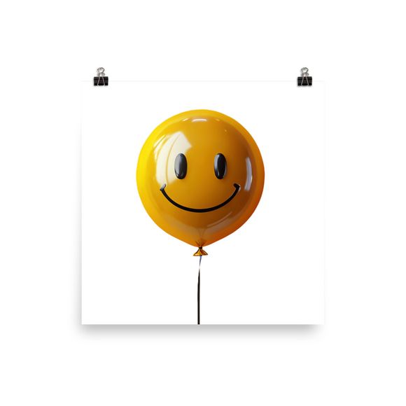 Radiant Optimism: The Hyper-Real Smiley Balloon
