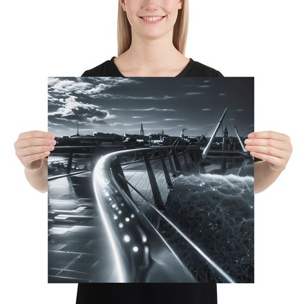 Chrome Noir: The Illuminated Path of the Peace Bridge