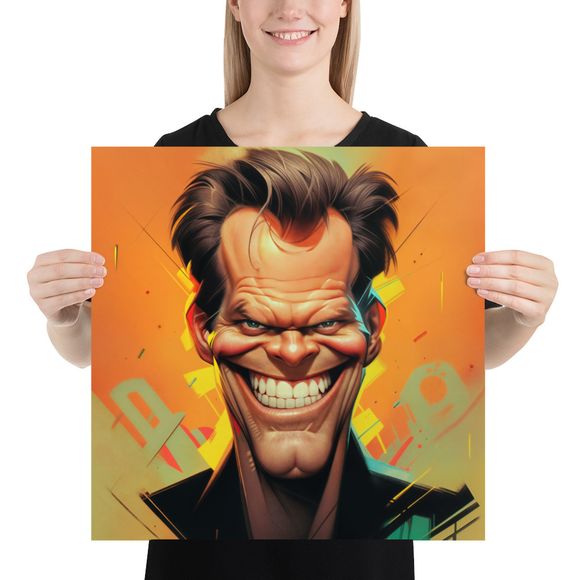Kevin Bacon: The Ultimate AI Caricature Print