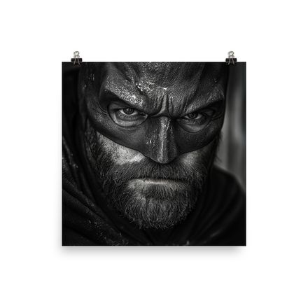 The Dark Knight&#x27;s Gaze: A Gritty Batman Portrait