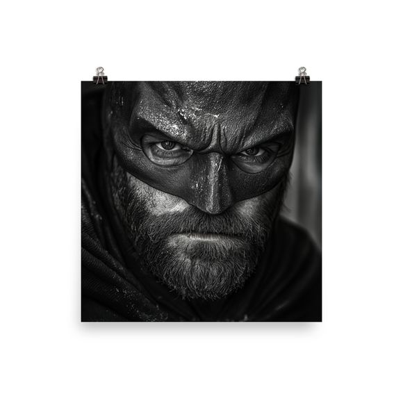 The Dark Knight&#x27;s Gaze: A Gritty Batman Portrait