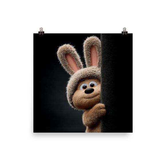 The Shy Surprise: A Fluffy Friend in the Shadows