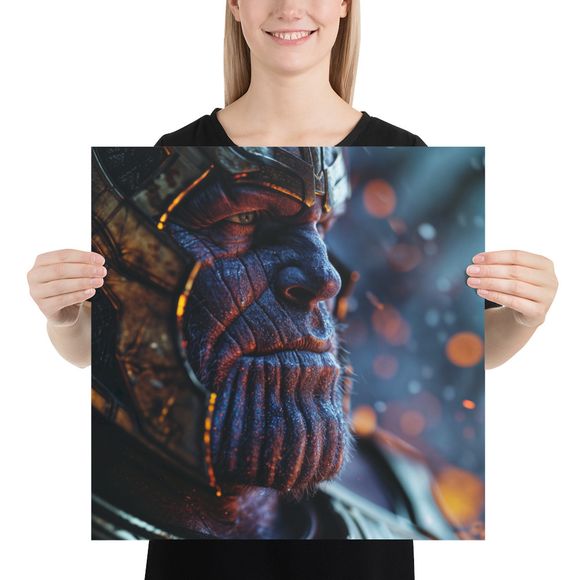Thanos: A Gaze of Inevitability - Unique AI Art Print