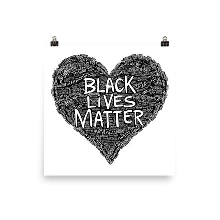 Heart of the Movement: &quot;Black Lives Matter&quot; Typographic Mosaic