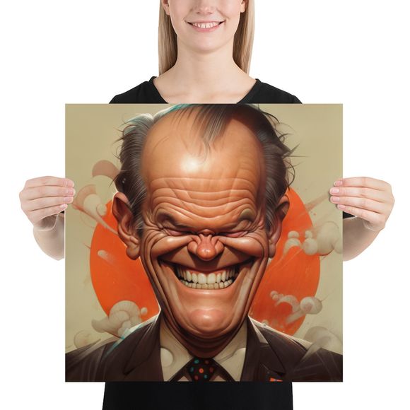 The Wild Grin: Jack Nicholson Caricature Print