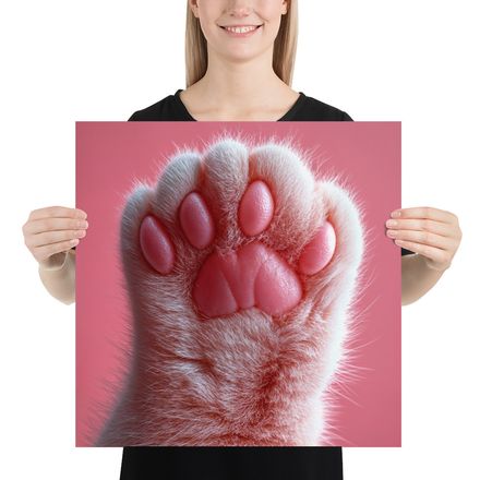 The Toe Bean Dream: Pink Paw Perfection - Exclusive AI Art Print