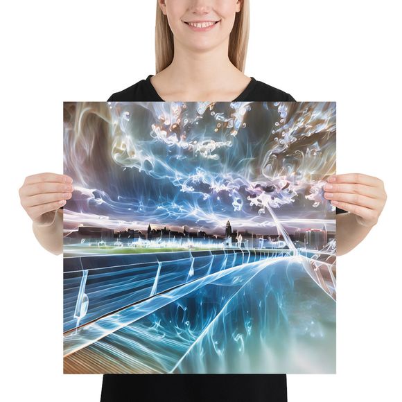 Ethereal Ascent: Derry&#x27;s Skyline Under Quantum Skies