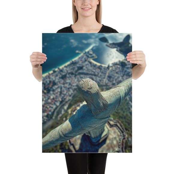 Guardian of the Coast: A Hyper-Real Perspective Over Rio