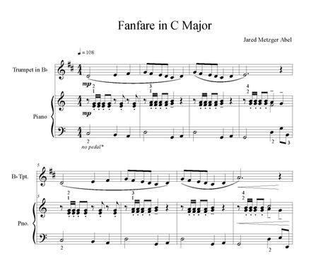 Fanfare in C Major (Trumpet and Piano)