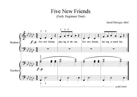 Five New Friends (Easy Duet)