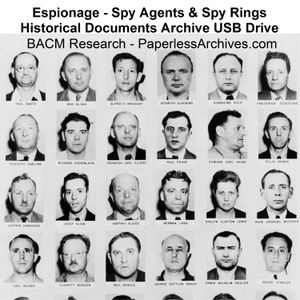 Espionage - Spy Agents &amp; Spy Rings Historical Documents Archive USB Drive