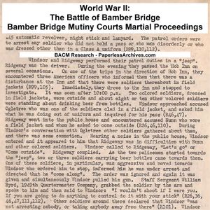 World War II: The Battle of Bamber Bridge - Bamber Bridge Mutiny Courts Martial Proceedings