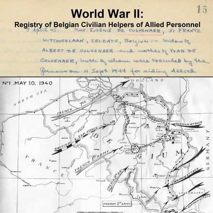 World War II: Registry of Belgian Civilian Helpers of Allied Personnel
