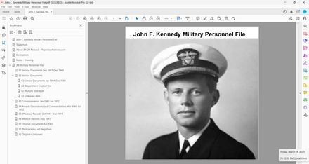 John F. Kennedy Military Personnel File