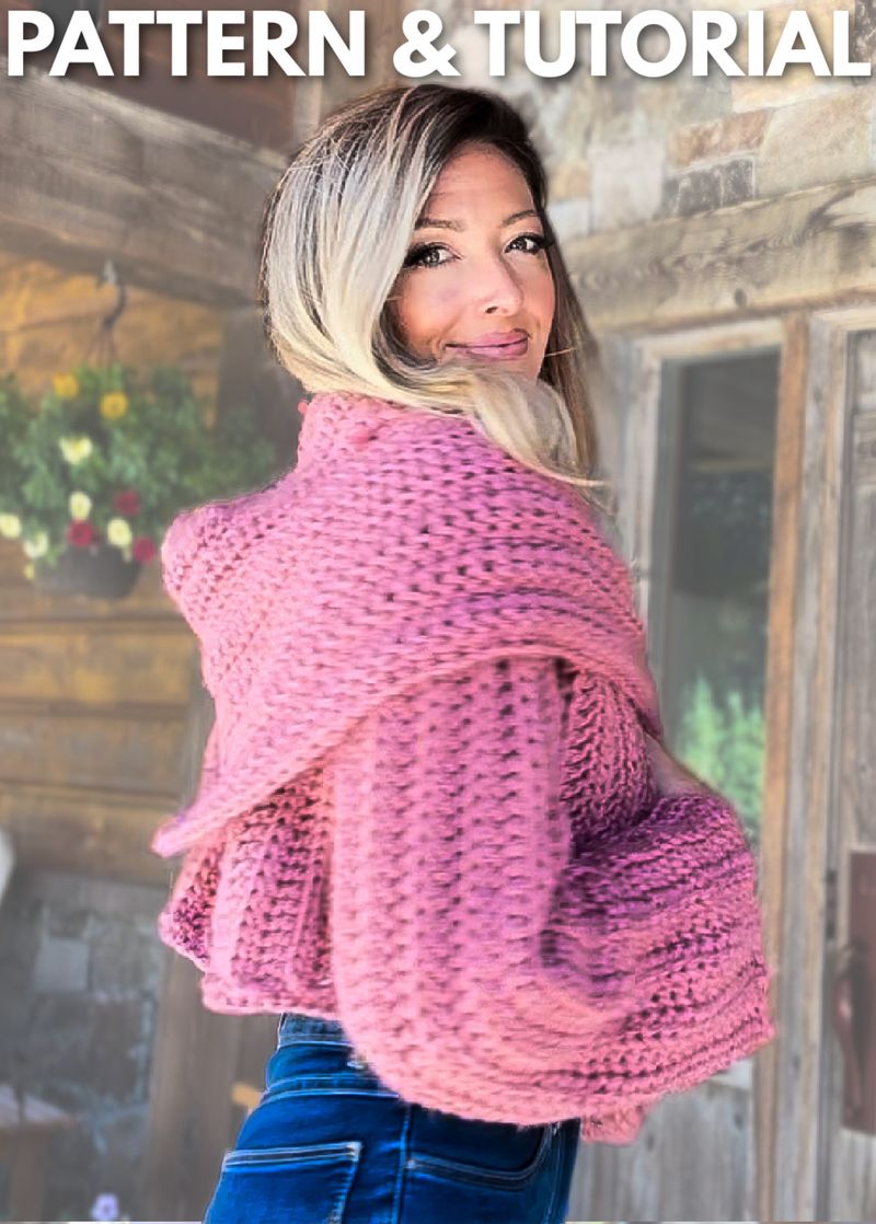 Cozy Cropped Hoodie PATTERN and VIDEO TUTORIAL (Lefty + Righty Included)