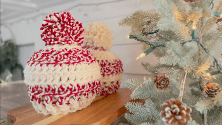 CANDY CANE LANE BEANIE (Video Tutorial)