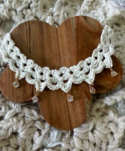 Crochet Gem Necklace