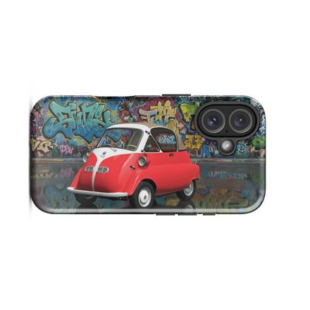 BMW Isetta 300 Convertible - Graffiti Art - Though IPhone Case