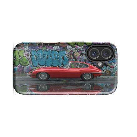 Jaguar E-Type - Graffiti Art - Though IPhone Case
