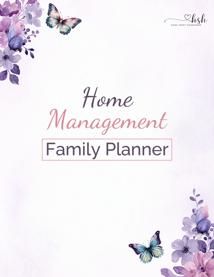 Home Management Family Planner — A Printable Household Command Center