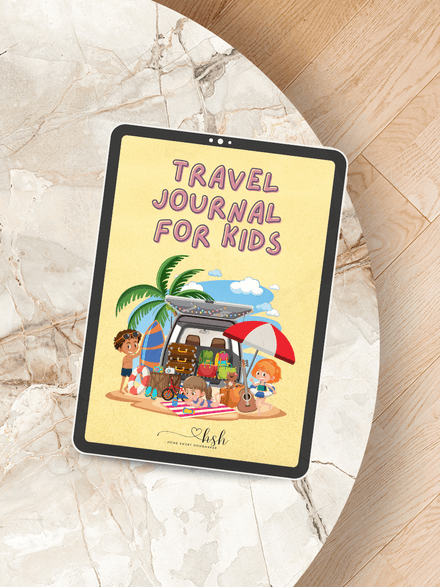 Travel Journal For Kids | Printable Road Trip &amp; Vacation Journal with Drawing Pages