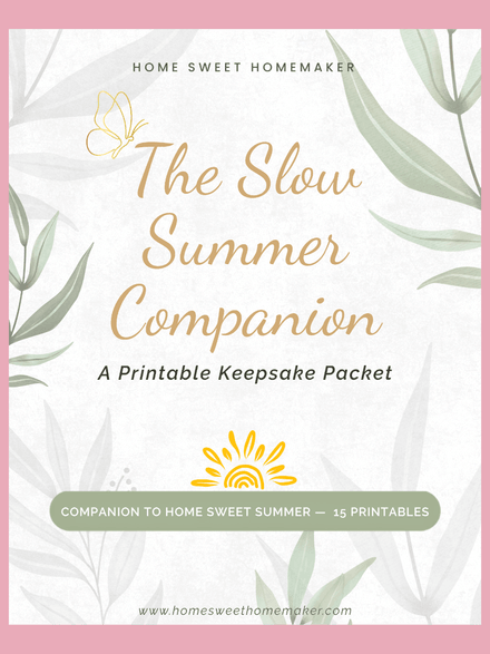 The Slow Summer Companion — A Printable Keepsake Packet (15 Printables)