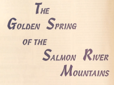 The Golden Spring of the Salmon River Mountains