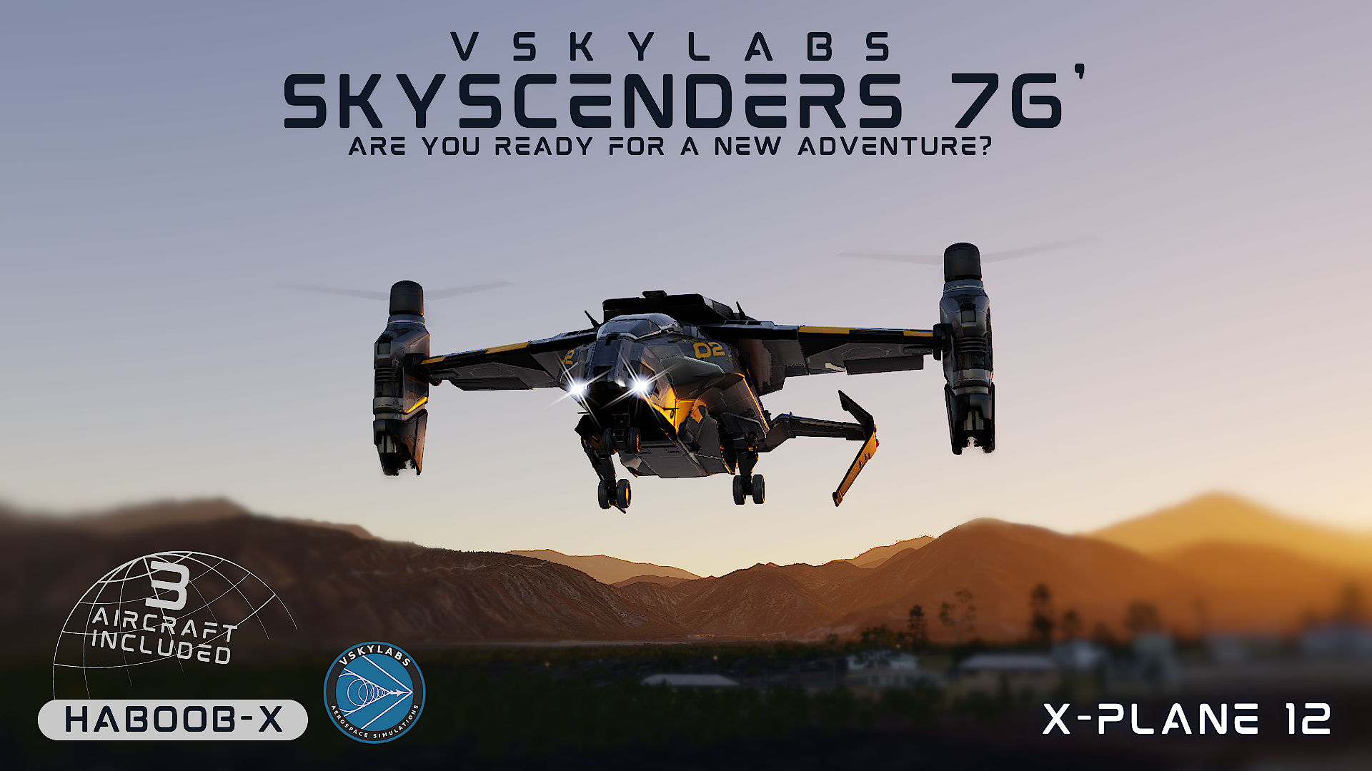 VSKYLABS Skyscenders 76: 3-in-1 Hypersonic & VTOL Jets for X-Plane.