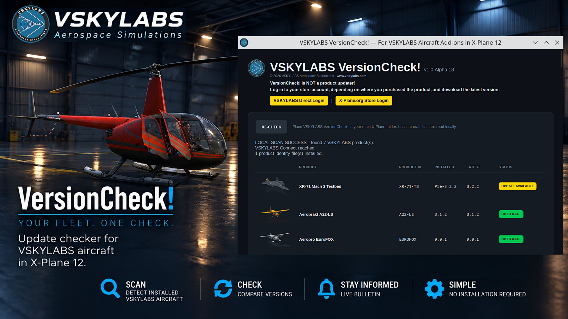 VSKYLABS VersionCheck! Product Page