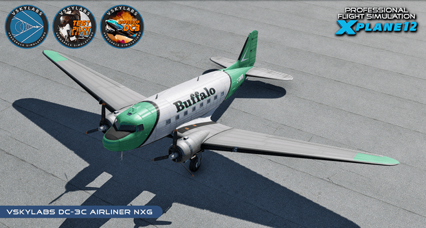 VSKYLABS Test-Pilot: DC-3 Airliner