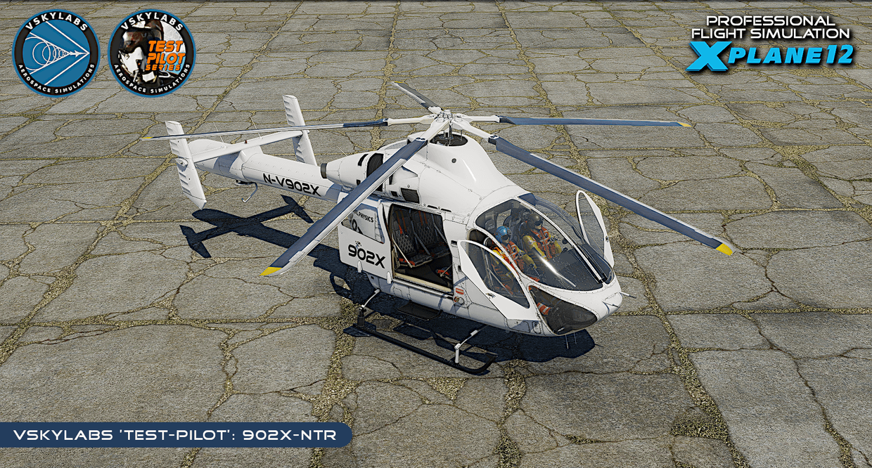 その他 Heli with camera VSKYLABS 902X-NTR: Real-Physics No Tail Rotor Helicopter for X-Plane.