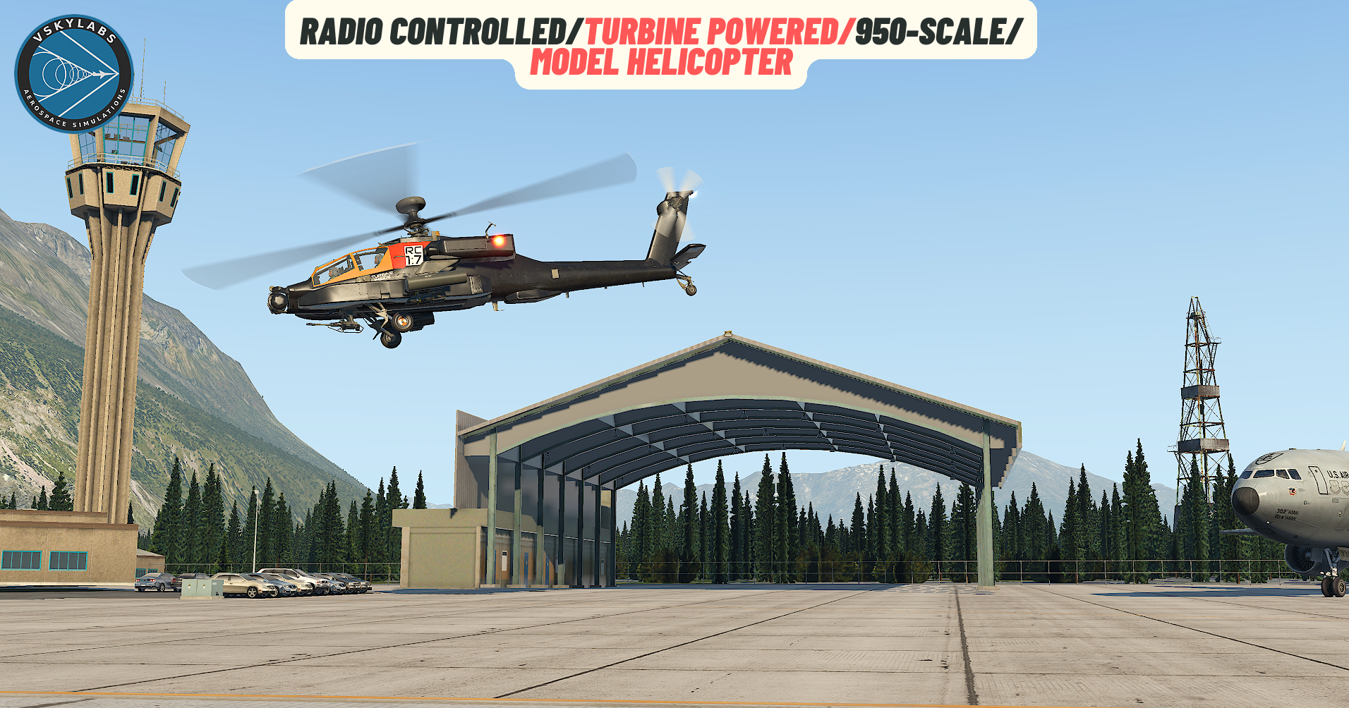 VSKYLABS RC-Pilot: Carbon Gunship 950. Advanced Radio-Controlled