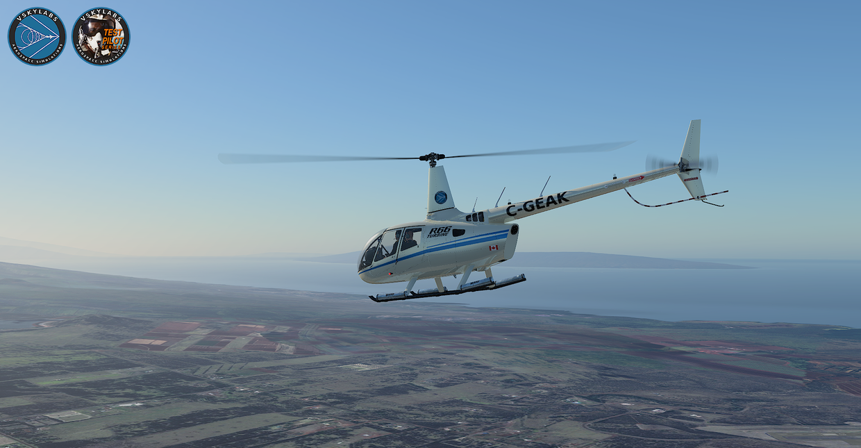 X-Plane 11 Flight Simulator with 6 DOF Platform in Robinson R22