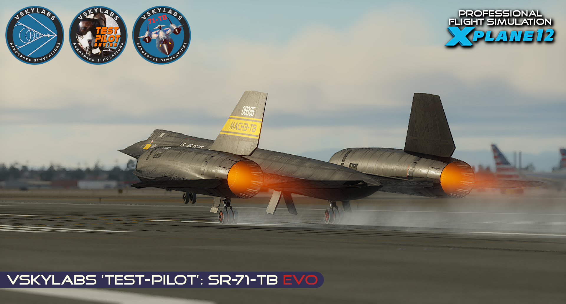 VSKYLABS Test-Pilot: SR-71-TB. Mach 3 Simulation & D-21 Drone for