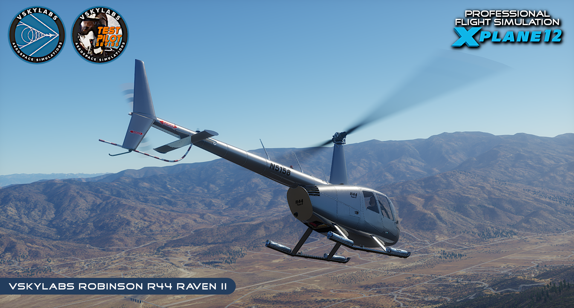 VSKYLABS Robinson R44 Raven II. Advanced add-on for X-Plane Flight