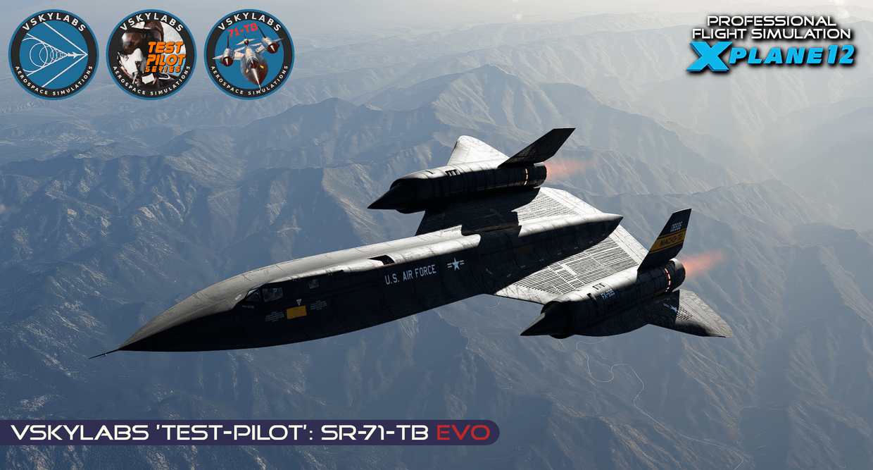 VSKYLABS Test-Pilot: SR-71-TB. Mach 3 Simulation & D-21 Drone for